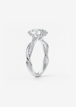 Oval Solitaire With Raised Basket Gallery Lab Grown Diamond Engagement Ring