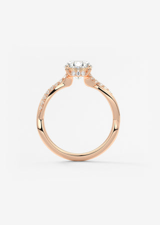Oval Solitaire With Raised Basket Gallery Lab Grown Diamond Engagement Ring