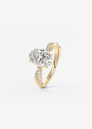 Oval Solitaire With Raised Basket Gallery Lab Grown Diamond Engagement Ring