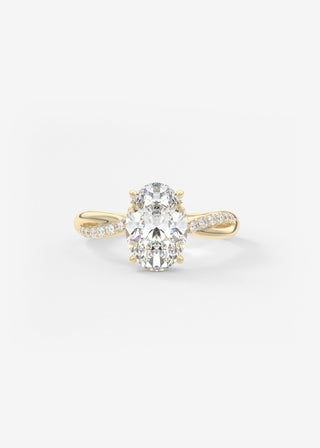 Oval Solitaire With Raised Basket Gallery Lab Grown Diamond Engagement Ring