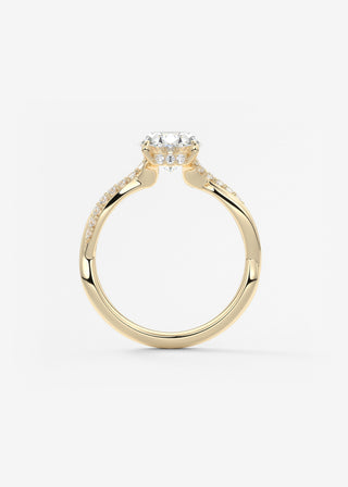 Oval Solitaire With Raised Basket Gallery Lab Grown Diamond Engagement Ring