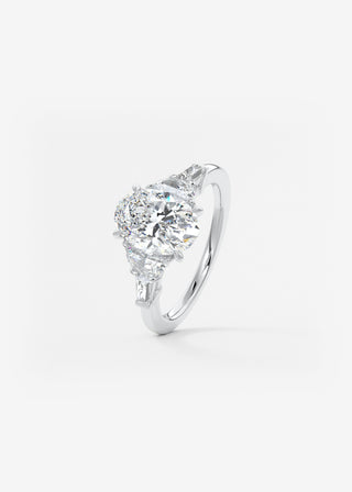 Oval Solitaire With Raised Basket Gallery Lab Grown Diamond Engagement Ring