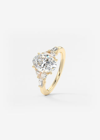 Oval Solitaire With Raised Basket Gallery Lab Grown Diamond Engagement Ring