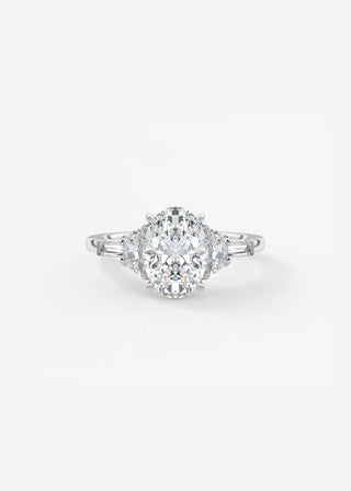 Oval Solitaire With Raised Basket Gallery Lab Grown Diamond Engagement Ring