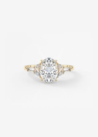 Oval Solitaire With Raised Basket Gallery Lab Grown Diamond Engagement Ring