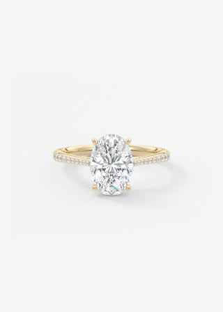 Oval Solitaire With Raised Basket Gallery Lab Grown Diamond Engagement Ring