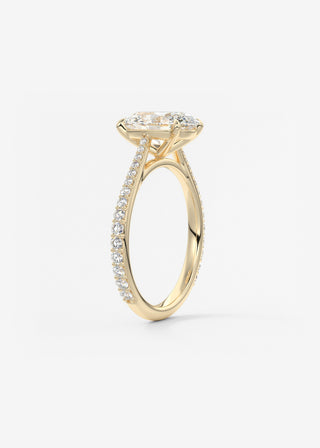Oval Solitaire With Raised Basket Gallery Lab Grown Diamond Engagement Ring