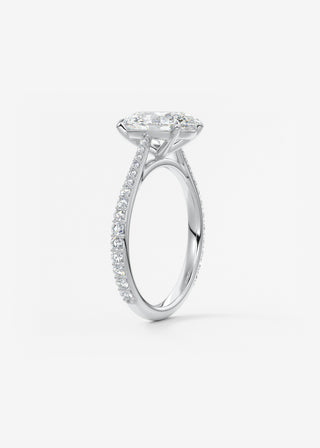 Oval Solitaire With Raised Basket Gallery Lab Grown Diamond Engagement Ring