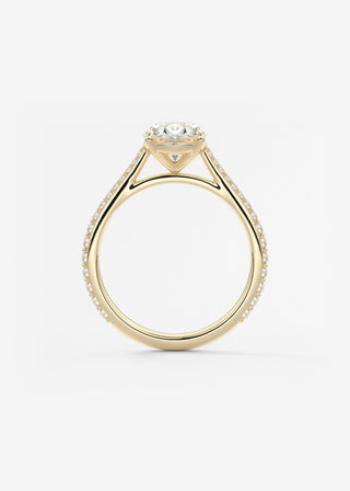 Oval Solitaire With Raised Basket Gallery Lab Grown Diamond Engagement Ring