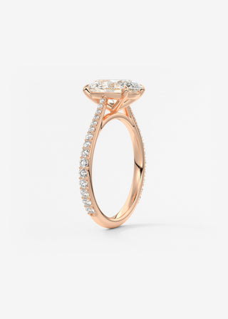Oval Solitaire With Raised Basket Gallery Lab Grown Diamond Engagement Ring
