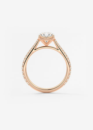 Oval Solitaire With Raised Basket Gallery Lab Grown Diamond Engagement Ring