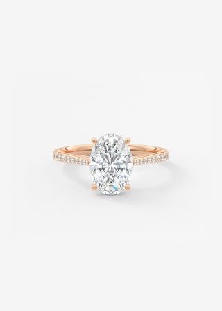 Oval Solitaire With Raised Basket Gallery Lab Grown Diamond Engagement Ring