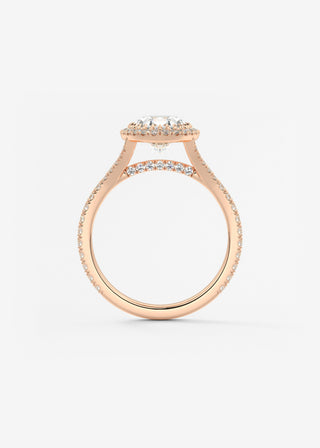 Oval Solitaire With Raised Basket Gallery Lab Grown Diamond Engagement Ring