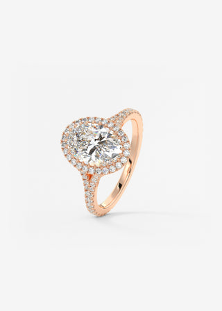 Oval Solitaire With Raised Basket Gallery Lab Grown Diamond Engagement Ring
