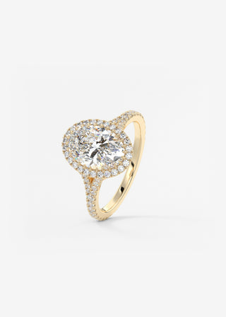 Oval Solitaire With Raised Basket Gallery Lab Grown Diamond Engagement Ring