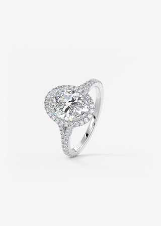 Oval Solitaire With Raised Basket Gallery Lab Grown Diamond Engagement Ring