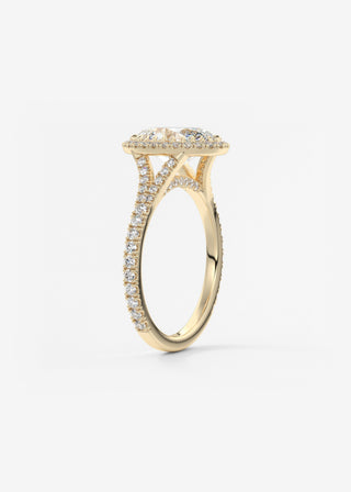 Oval Solitaire With Raised Basket Gallery Lab Grown Diamond Engagement Ring