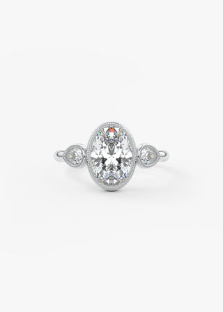 Oval Solitaire With Raised Basket Gallery Lab Grown Diamond Engagement Ring