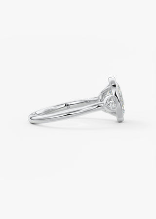 Oval Solitaire With Raised Basket Gallery Lab Grown Diamond Engagement Ring