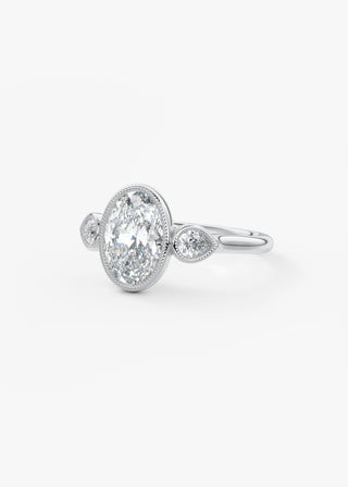 Oval Solitaire With Raised Basket Gallery Lab Grown Diamond Engagement Ring