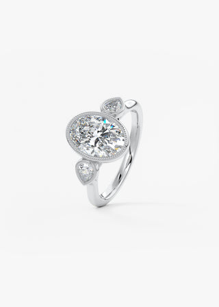 Oval Solitaire With Raised Basket Gallery Lab Grown Diamond Engagement Ring