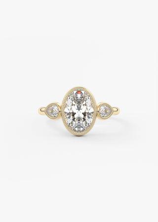 Oval Solitaire With Raised Basket Gallery Lab Grown Diamond Engagement Ring