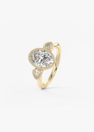 Oval Solitaire With Raised Basket Gallery Lab Grown Diamond Engagement Ring