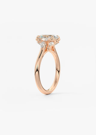 Oval Solitaire With Raised Basket Gallery Lab Grown Diamond Engagement Ring