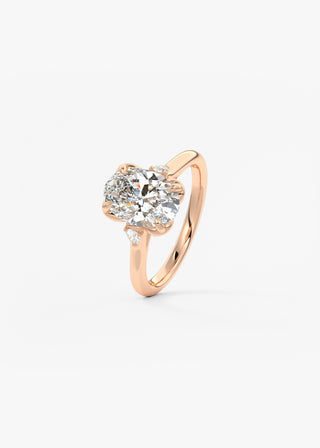 Oval Solitaire With Raised Basket Gallery Lab Grown Diamond Engagement Ring