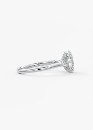 Oval Solitaire With Raised Basket Gallery Lab Grown Diamond Engagement Ring