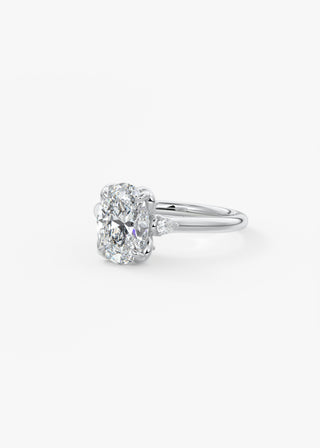 Oval Solitaire With Raised Basket Gallery Lab Grown Diamond Engagement Ring