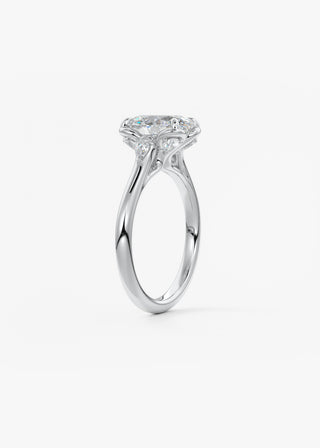 Oval Solitaire With Raised Basket Gallery Lab Grown Diamond Engagement Ring