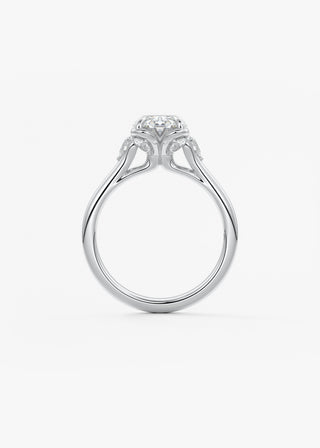 Oval Solitaire With Raised Basket Gallery Lab Grown Diamond Engagement Ring