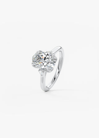 Oval Solitaire With Raised Basket Gallery Lab Grown Diamond Engagement Ring