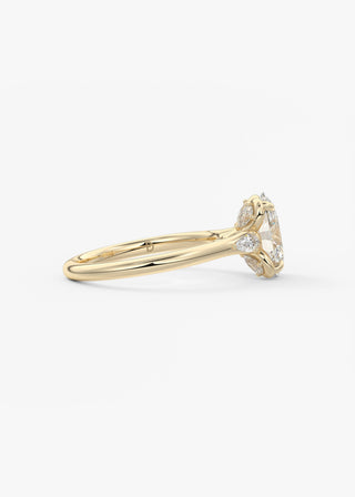 Oval Solitaire With Raised Basket Gallery Lab Grown Diamond Engagement Ring