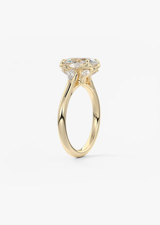 Oval Solitaire With Raised Basket Gallery Lab Grown Diamond Engagement Ring