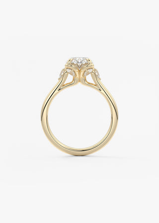 Oval Solitaire With Raised Basket Gallery Lab Grown Diamond Engagement Ring