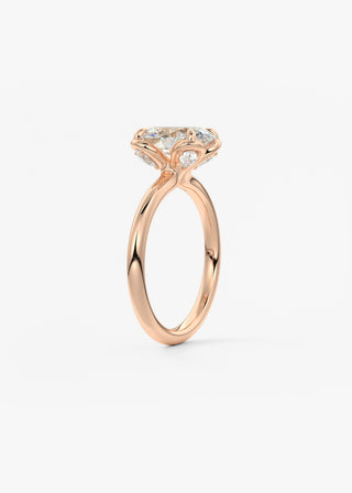 Oval Solitaire With Raised Basket Gallery Lab Grown Diamond Engagement Ring