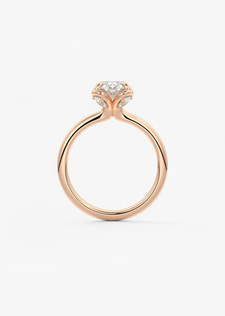 Oval Solitaire With Raised Basket Gallery Lab Grown Diamond Engagement Ring