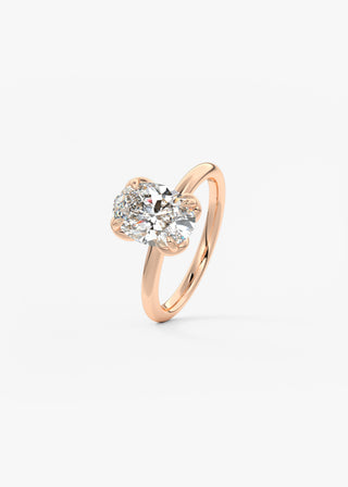 Oval Solitaire With Raised Basket Gallery Lab Grown Diamond Engagement Ring