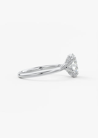 Oval Solitaire With Raised Basket Gallery Lab Grown Diamond Engagement Ring