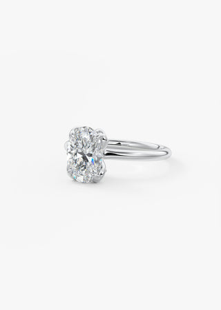 Oval Solitaire With Raised Basket Gallery Lab Grown Diamond Engagement Ring