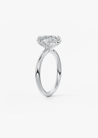 Oval Solitaire With Raised Basket Gallery Lab Grown Diamond Engagement Ring