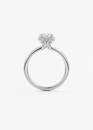 Oval Solitaire With Raised Basket Gallery Lab Grown Diamond Engagement Ring