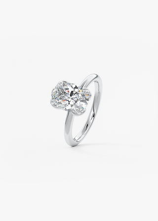 Oval Solitaire With Raised Basket Gallery Lab Grown Diamond Engagement Ring