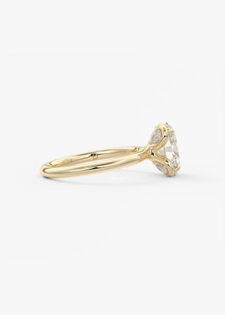 Oval Solitaire With Raised Basket Gallery Lab Grown Diamond Engagement Ring