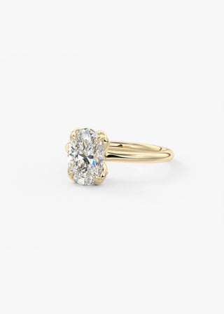 Oval Solitaire With Raised Basket Gallery Lab Grown Diamond Engagement Ring