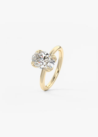 Oval Solitaire With Raised Basket Gallery Lab Grown Diamond Engagement Ring