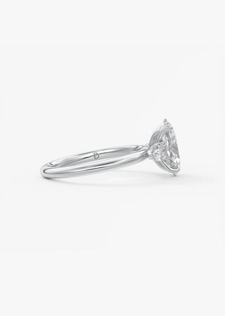 Oval Solitaire With Raised Basket Gallery Lab Grown Diamond Engagement Ring