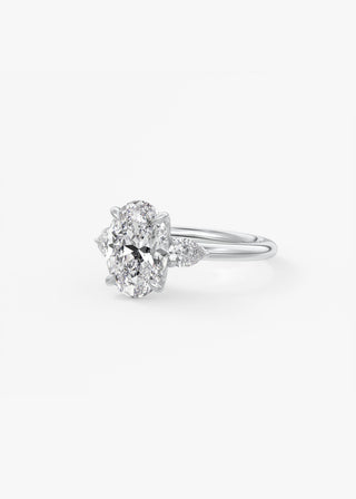 Oval Solitaire With Raised Basket Gallery Lab Grown Diamond Engagement Ring